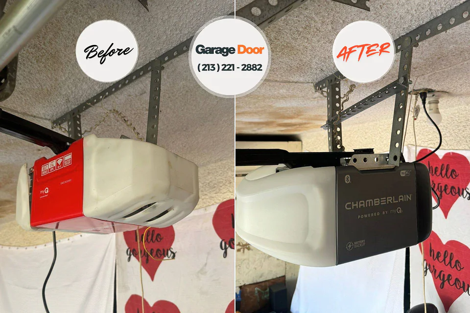 Before and after: garage door repair New Palestine, IN